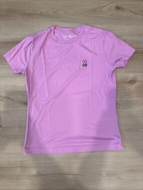 Ladies XS Psycho Bunny Pink Embroidered Logo T-Shirt